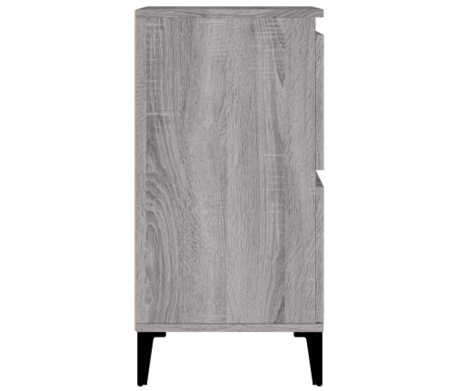 Aparador de madera contrachapada gris Sonoma 60x35x70 cm