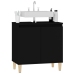 Armario para lavabo madera contrachapada negro 58x33x60 cm