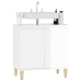 Armario de lavabo madera contrachapada blanco brillo 58x33x60cm