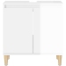 Armario de lavabo madera contrachapada blanco brillo 58x33x60cm