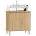 Armario de lavabo madera contrachapada roble Sonoma 58x33x60 cm