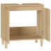 Armario de lavabo madera contrachapada roble Sonoma 58x33x60 cm