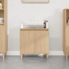 Armario de lavabo madera contrachapada roble Sonoma 58x33x60 cm