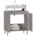 Armario de lavabo madera contrachapada gris Sonoma 58x33x60 cm