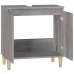 Armario de lavabo madera contrachapada gris Sonoma 58x33x60 cm