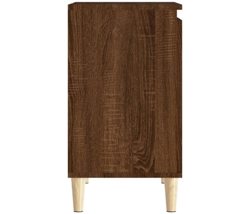 Armario de lavabo madera contrachapada roble marrón 58x33x60 cm