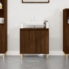 Armario de lavabo madera contrachapada roble marrón 58x33x60 cm