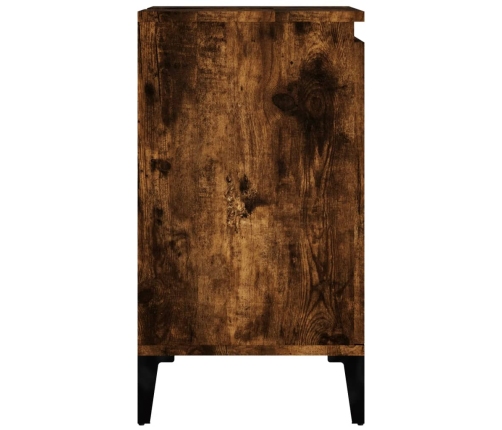 Armario de lavabo madera contrachapada roble ahumado 58x33x60cm