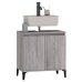 Armario de lavabo madera contrachapada gris Sonoma 58x33x60 cm