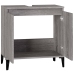 Armario de lavabo madera contrachapada gris Sonoma 58x33x60 cm