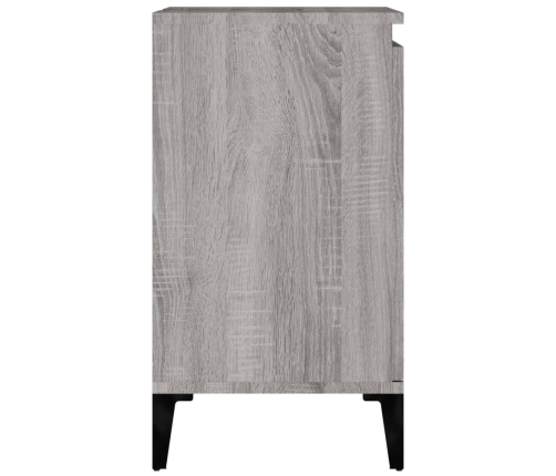 Armario de lavabo madera contrachapada gris Sonoma 58x33x60 cm