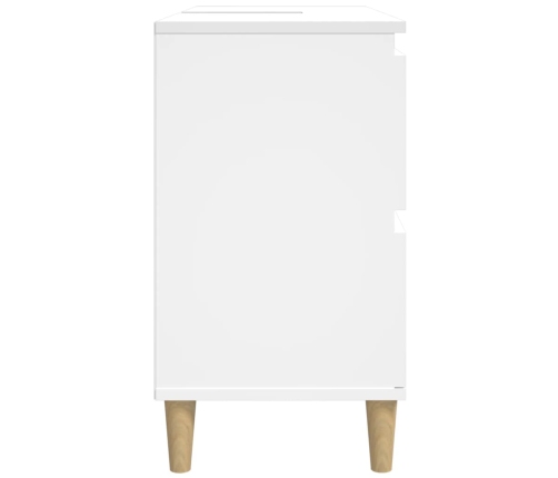 Armario para lavabo madera contrachapada blanco 80x33x60 cm