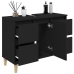 Armario para lavabo madera contrachapada negro 80x33x60 cm