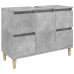 Armario de lavabo madera contrachapada gris hormigón 80x33x60cm