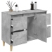 Armario de lavabo madera contrachapada gris hormigón 80x33x60cm