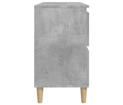 Armario de lavabo madera contrachapada gris hormigón 80x33x60cm