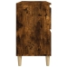 Armario de lavabo madera contrachapada roble ahumado 80x33x60cm