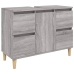 Armario de lavabo madera contrachapada gris Sonoma 80x33x60 cm