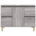 Armario de lavabo madera contrachapada gris Sonoma 80x33x60 cm