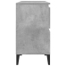 Armario de lavabo madera contrachapada gris hormigón 80x33x60cm