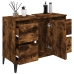 Armario de lavabo madera contrachapada roble ahumado 80x33x60cm