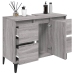 Armario de lavabo madera contrachapada gris Sonoma 80x33x60 cm