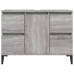 Armario de lavabo madera contrachapada gris Sonoma 80x33x60 cm