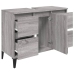 Armario de lavabo madera contrachapada gris Sonoma 80x33x60 cm