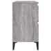 Armario de lavabo madera contrachapada gris Sonoma 80x33x60 cm