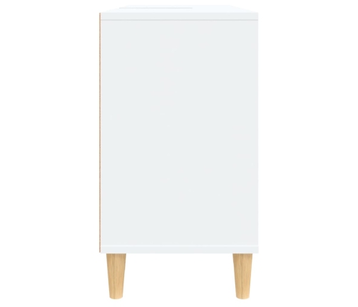 Armario para lavabo madera contrachapada blanco 80x33x60 cm