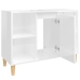 Armario de lavabo madera contrachapada blanco brillo 80x33x60cm