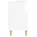 Armario de lavabo madera contrachapada blanco brillo 80x33x60cm