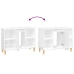 Armario de lavabo madera contrachapada blanco brillo 80x33x60cm