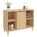 Armario de lavabo madera contrachapada roble Sonoma 80x33x60 cm