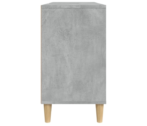 Armario de lavabo madera contrachapada gris hormigón 80x33x60cm