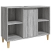 Armario de lavabo madera contrachapada gris Sonoma 80x33x60 cm