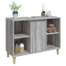 Armario de lavabo madera contrachapada gris Sonoma 80x33x60 cm