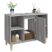 Armario de lavabo madera contrachapada gris Sonoma 80x33x60 cm