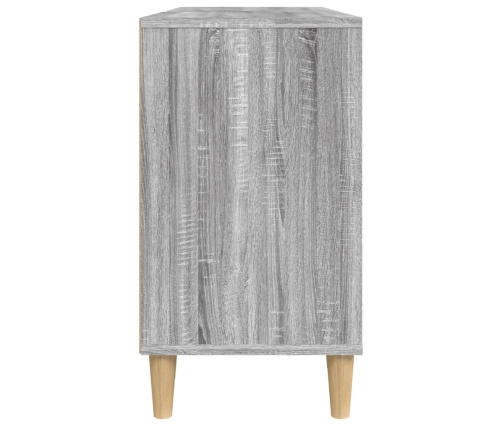 Armario de lavabo madera contrachapada gris Sonoma 80x33x60 cm