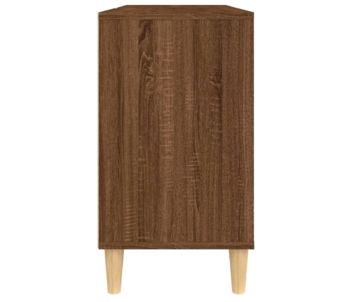 Armario de lavabo madera contrachapada roble marrón 80x33x60 cm