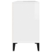 Armario de lavabo madera contrachapada blanco brillo 80x33x60cm