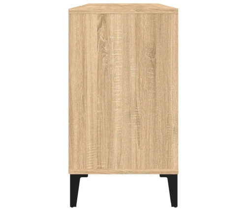 Armario de lavabo madera contrachapada roble Sonoma 80x33x60 cm