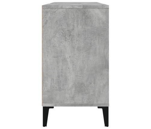 Armario de lavabo madera contrachapada gris hormigón 80x33x60cm