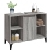 Armario de lavabo madera contrachapada gris Sonoma 80x33x60 cm