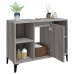 Armario de lavabo madera contrachapada gris Sonoma 80x33x60 cm