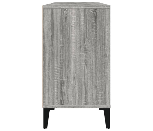 Armario de lavabo madera contrachapada gris Sonoma 80x33x60 cm