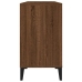 Armario de lavabo madera contrachapada marrón roble 80x33x60 cm