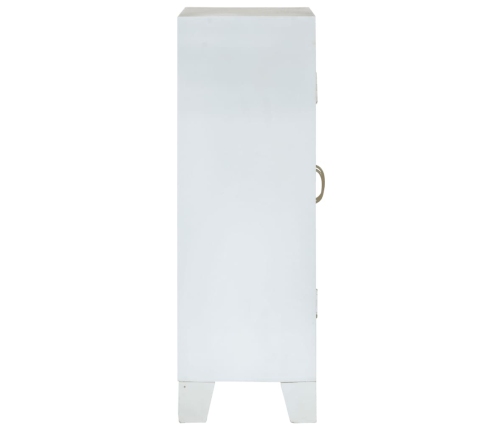Aparador madera maciza de acacia blanco 55x30x90 cm