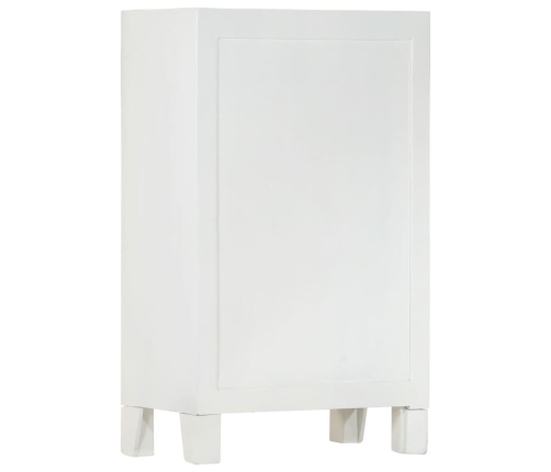 Aparador madera maciza de acacia blanco 55x30x90 cm