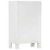 Aparador madera maciza de acacia blanco 55x30x90 cm